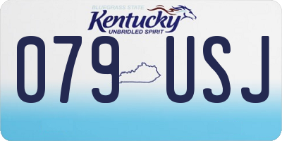 KY license plate 079USJ
