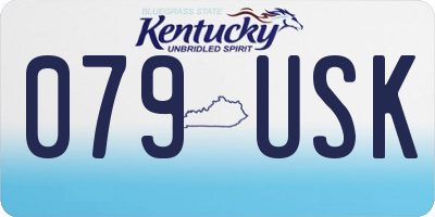 KY license plate 079USK