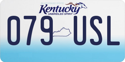 KY license plate 079USL
