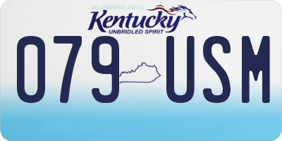 KY license plate 079USM