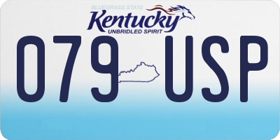 KY license plate 079USP
