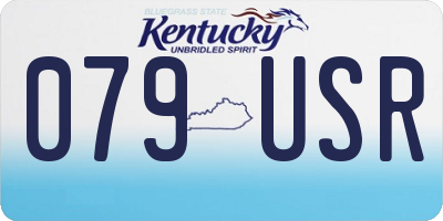 KY license plate 079USR