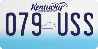 KY license plate 079USS