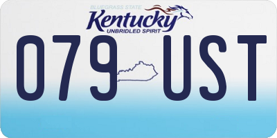 KY license plate 079UST