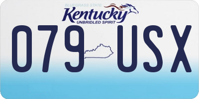 KY license plate 079USX