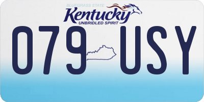KY license plate 079USY