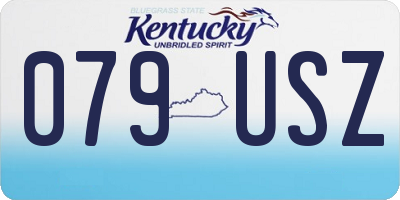 KY license plate 079USZ