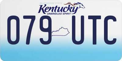 KY license plate 079UTC