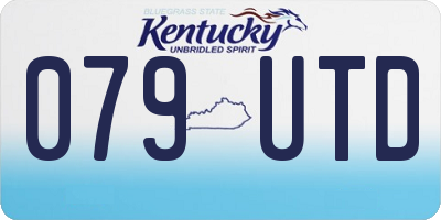 KY license plate 079UTD