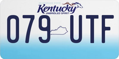 KY license plate 079UTF