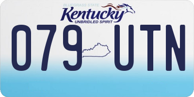 KY license plate 079UTN