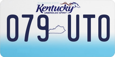 KY license plate 079UTO