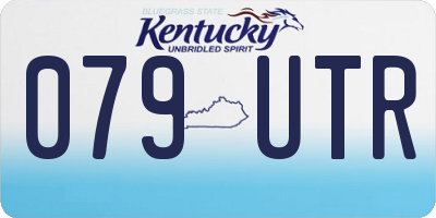 KY license plate 079UTR