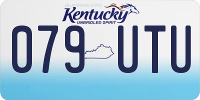 KY license plate 079UTU