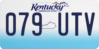 KY license plate 079UTV