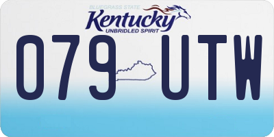 KY license plate 079UTW