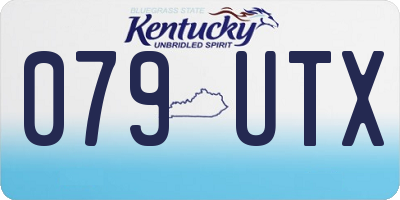 KY license plate 079UTX