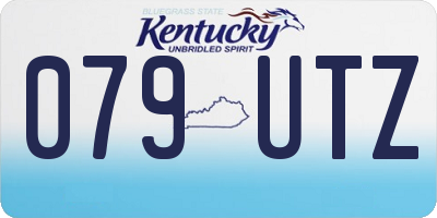 KY license plate 079UTZ