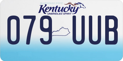 KY license plate 079UUB