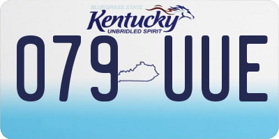 KY license plate 079UUE