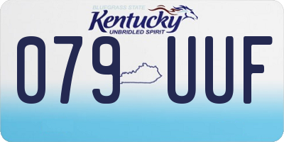 KY license plate 079UUF
