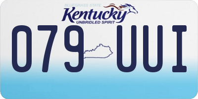 KY license plate 079UUI