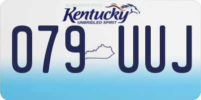 KY license plate 079UUJ