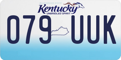 KY license plate 079UUK