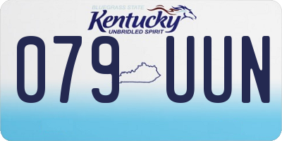 KY license plate 079UUN