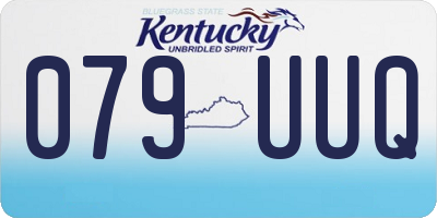 KY license plate 079UUQ