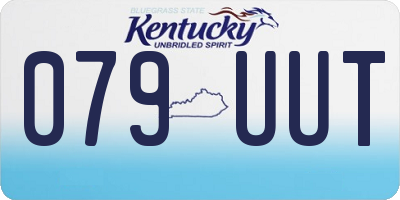 KY license plate 079UUT