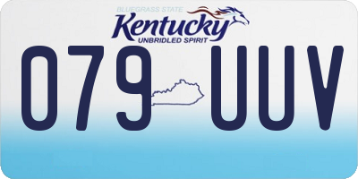 KY license plate 079UUV