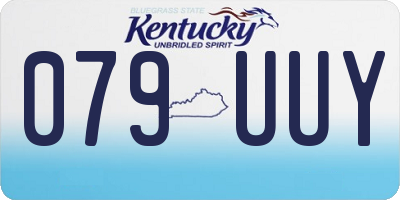 KY license plate 079UUY