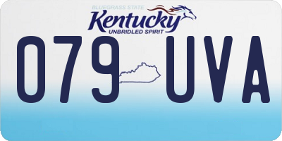 KY license plate 079UVA