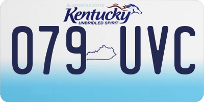 KY license plate 079UVC