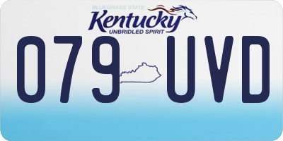 KY license plate 079UVD