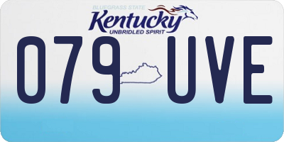 KY license plate 079UVE