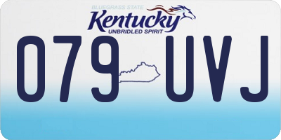 KY license plate 079UVJ