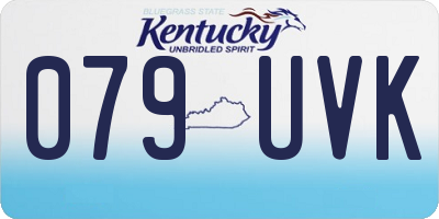 KY license plate 079UVK