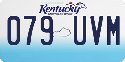 KY license plate 079UVM