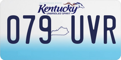 KY license plate 079UVR