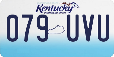 KY license plate 079UVU