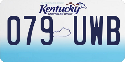 KY license plate 079UWB