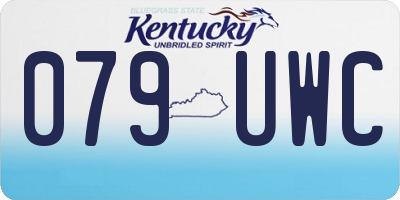 KY license plate 079UWC