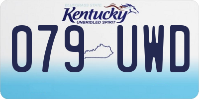 KY license plate 079UWD