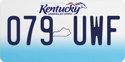 KY license plate 079UWF
