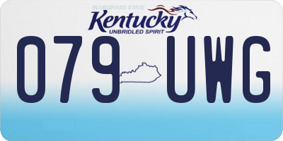 KY license plate 079UWG