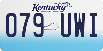 KY license plate 079UWI