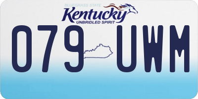 KY license plate 079UWM
