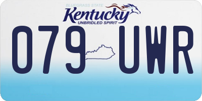 KY license plate 079UWR